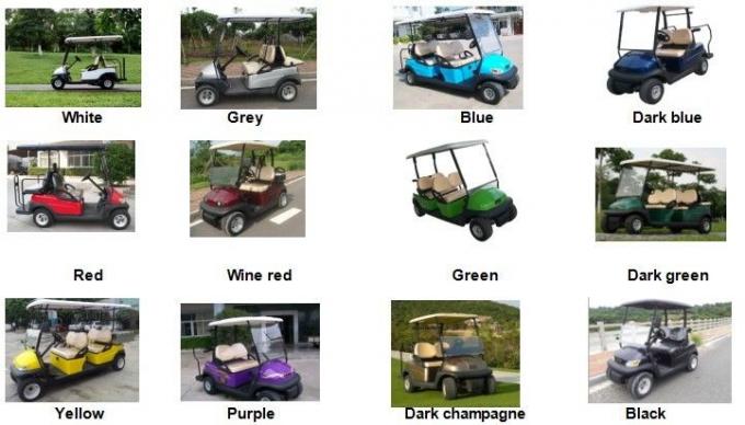 48V Battery DC Motor Electric Golf Carts Dengan Sasis Tubular Steel 2 Orang Untuk Lapangan Golf Menggunakan