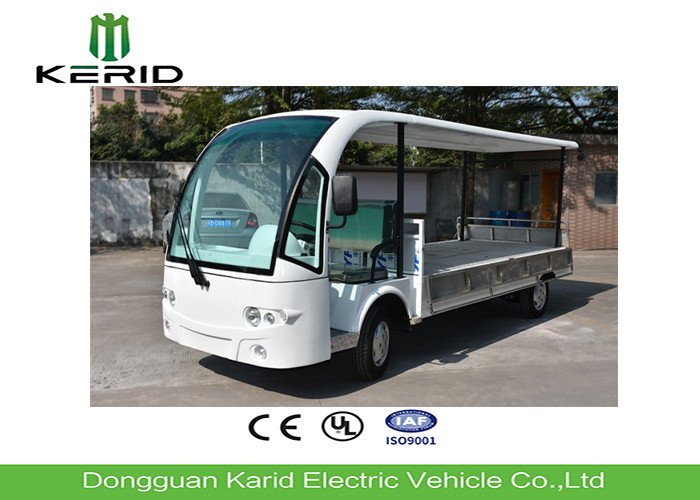 Utility Electric Vehicle Cargo Bus Dengan 7kw Dc Motor Powered White Colour