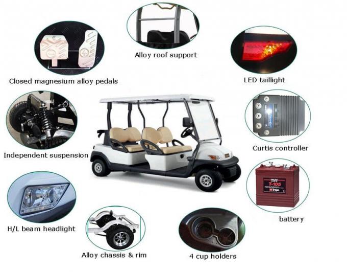 CE Sertifikat Bahan Bakar Jenis Listrik Golf Carts Putih Model 4 Penumpang Murah Golf Buggy Dijual