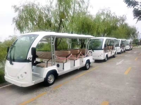 11 Seats Electric Shuttle Bus With Four Wheels Hydraulic Braking System